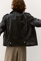 Coated Biker Jacket