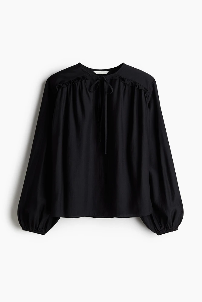 Ruffle-Trimmed Blouse