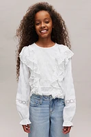 Lace-Flounced Blouse