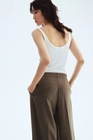 Wide-Leg Ankle-Length Pants