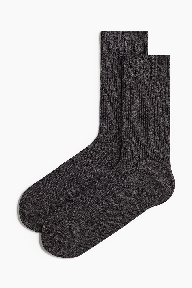 Rib-Knit Socks