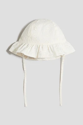 Eyelet-Embroidered Cotton Sun Hat