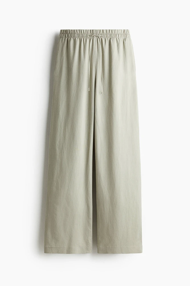 Linen-Blend Pants
