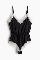 Maillot en microfibre avec dentelle