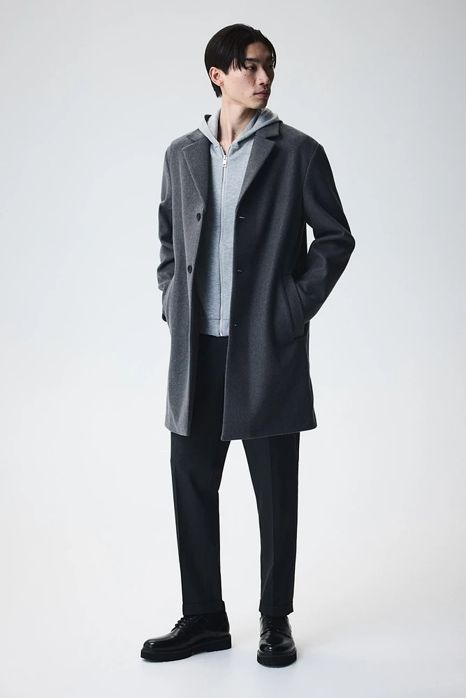 Manteau près du corps en laine mélangée