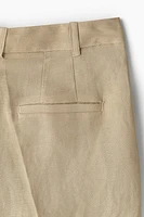 Dressy Linen-blend Pants