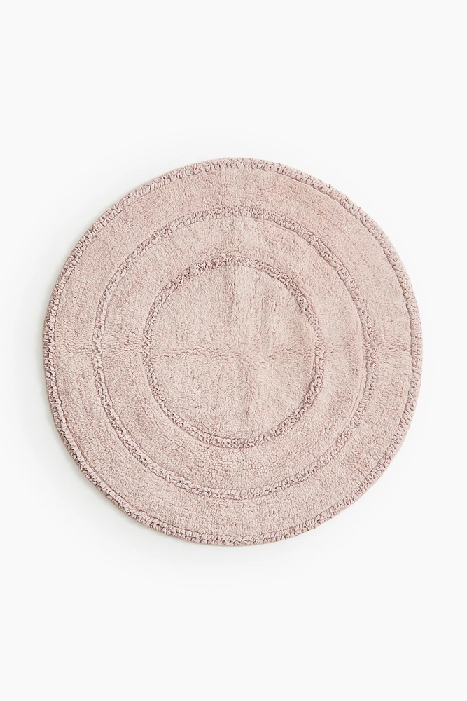 Round cotton bath mat