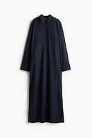 Robe chemise en lin mélangé
