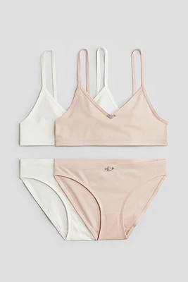 Ensemble de sous-vêtements 4 pièces en coton