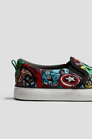 Printed Canvas Slip-On Shoes