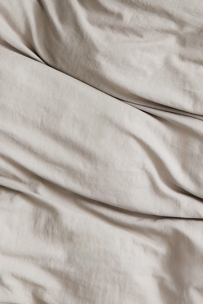 Linen-blend Twin Duvet Cover Set