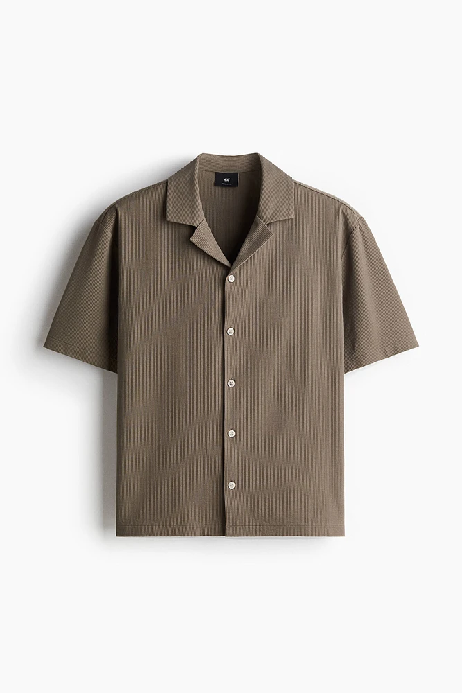 Regular Fit Ribbed resort shirt