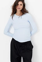 MAMA Ribbed Jersey Top