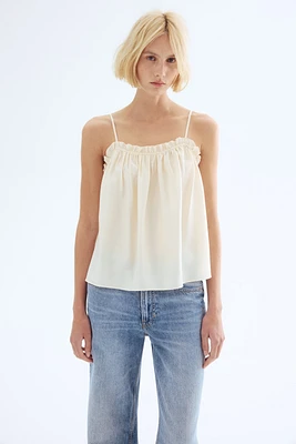 Camisole volantée à bretelles fines