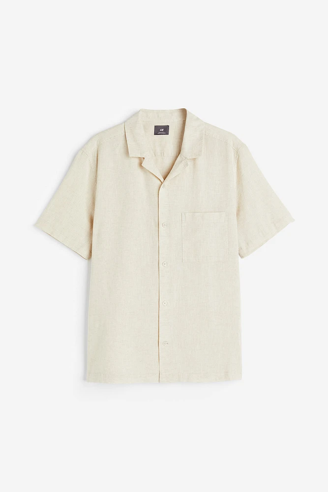 Regular Fit Linen-blend Shirt