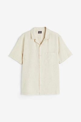Regular Fit Linen-blend Shirt