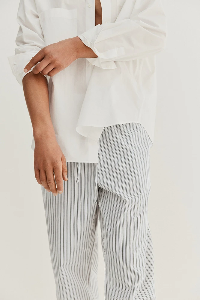 Pantalon décontracté en popeline