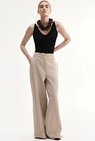 Wide-Leg Dress Pants