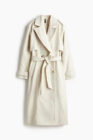 Brushed-Finish Twill Trench Coat