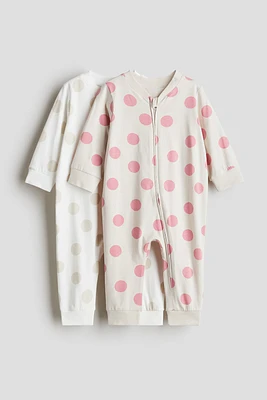 2-pack Cotton Pajama Jumpsuits