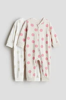 2-pack Cotton Pajama Jumpsuits