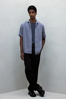 Regular Fit Textured-Weave Resort Shirt