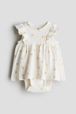 Ruffle-trimmed Bodysuit Dress