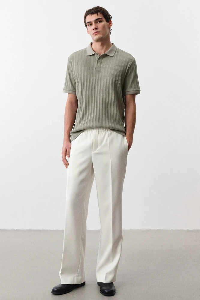Slim-Fit Textured Jersey Polo Shirt