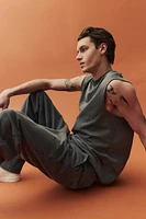Pantalon de survêtement délavé coupe décontractée