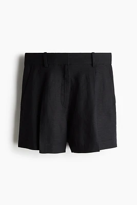 Linen-Blend Shorts