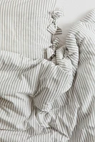 Bow-detail single duvet cover set