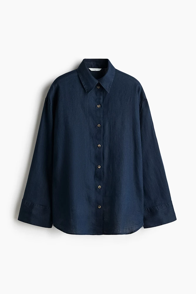 Chemise grande taille en lin