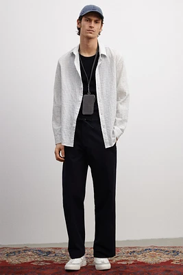 Relaxed-Fit Seersucker Pants
