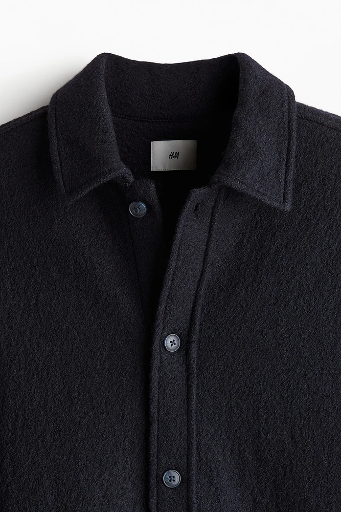 Regular Fit Wool-Blend Overshirt