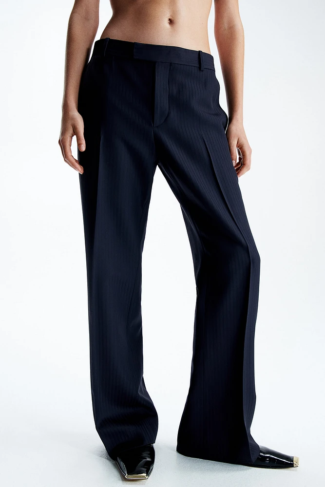 Wool-blend tailored trousers