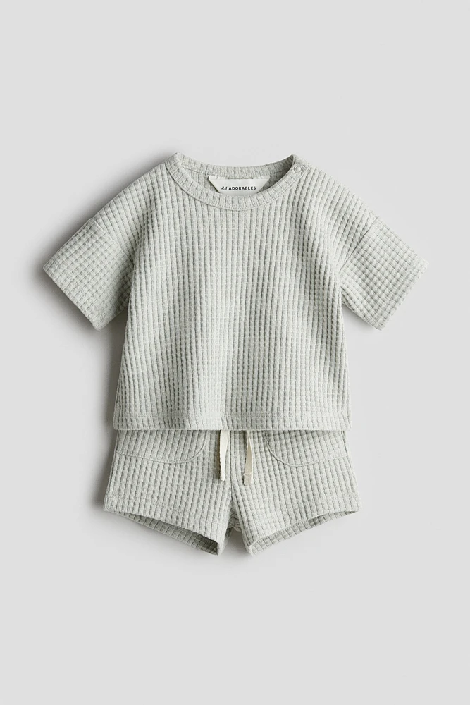 2-Piece Waffled Cotton Set