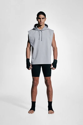 Regular-Fit Sleeveless Sports Hoodie with DryMove™
