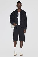 Loose Fit Twill Cargo Shorts