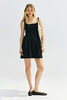 Open-back cotton poplin dress