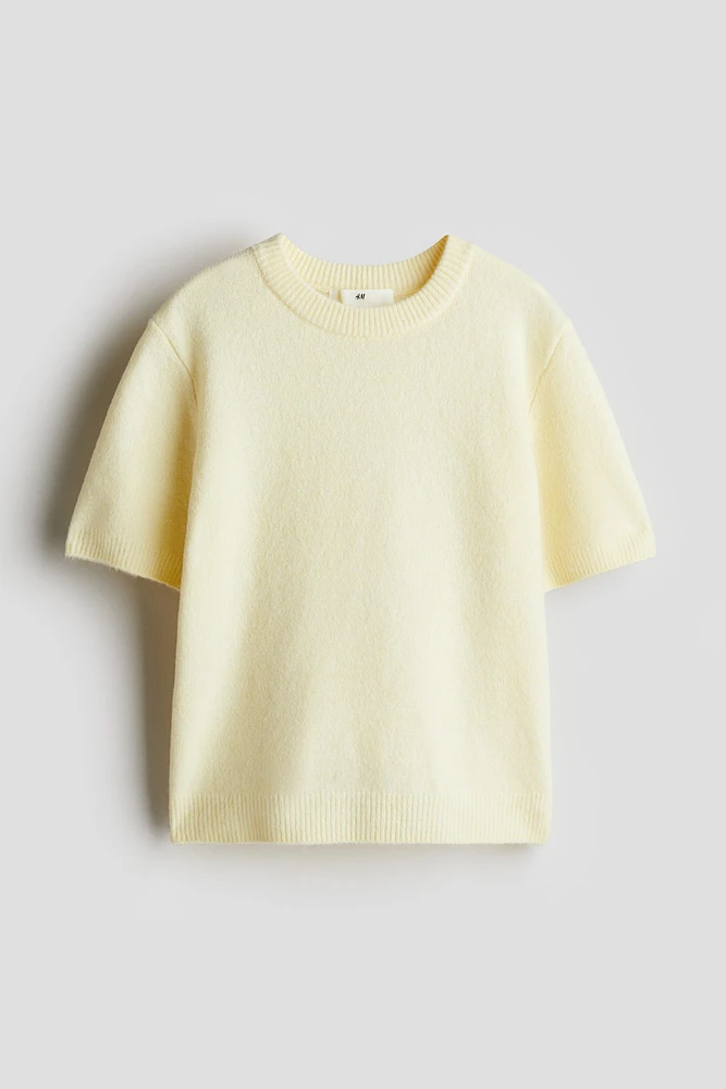 Haut en fin tricot brossé
