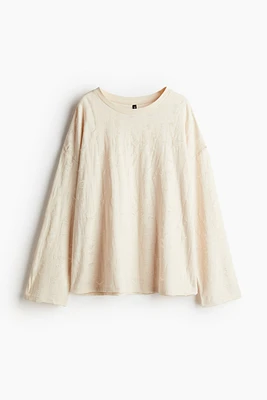 Oversized Distressed-look Top