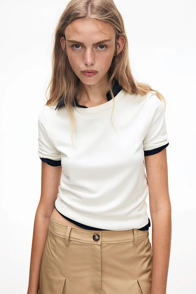 Fine-Knit T-Shirt