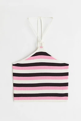 Rib-knit Halterneck Top