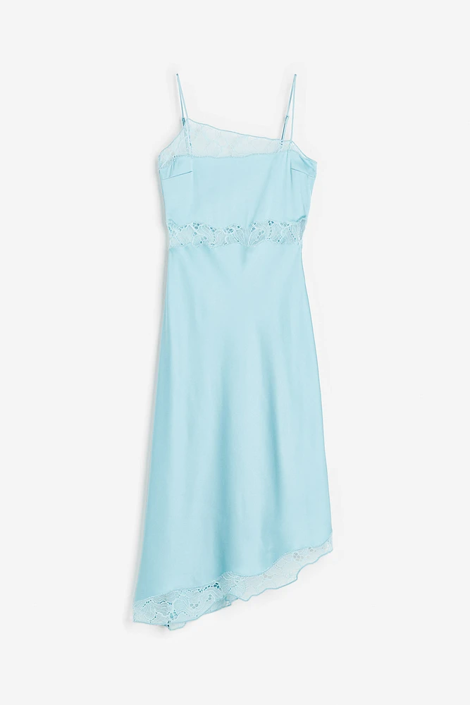 Lace-trimmed Slip Dress