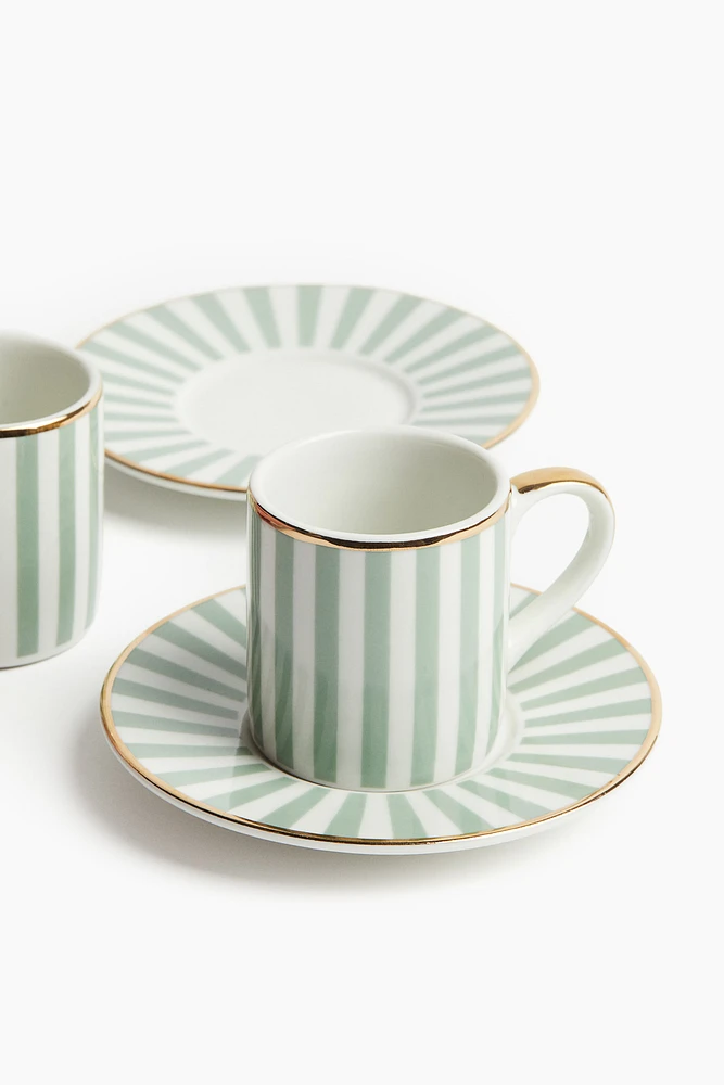 Lot de 2 tasses avec soucoupes