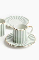 Lot de 2 tasses avec soucoupes