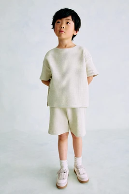 2-Piece Waffled Jersey Set