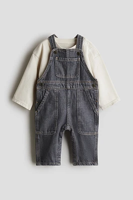 2-piece Overall and Shirt Set