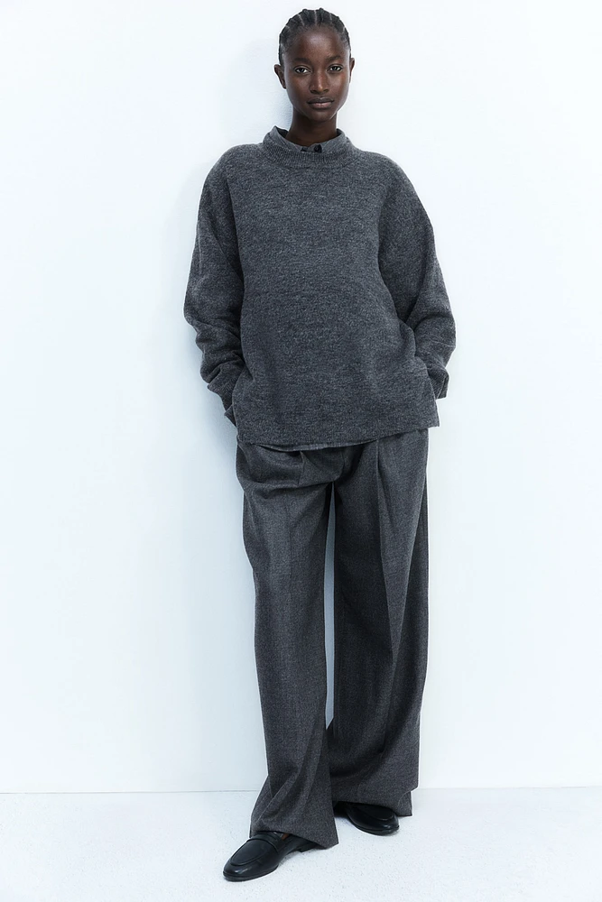 MAMA Slit-Hem Sweater