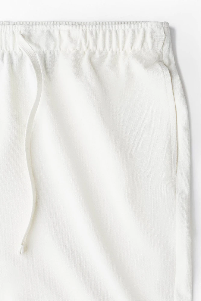 Relaxed-Fit Knee-Length Piqué Shorts